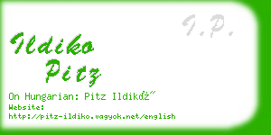 ildiko pitz business card